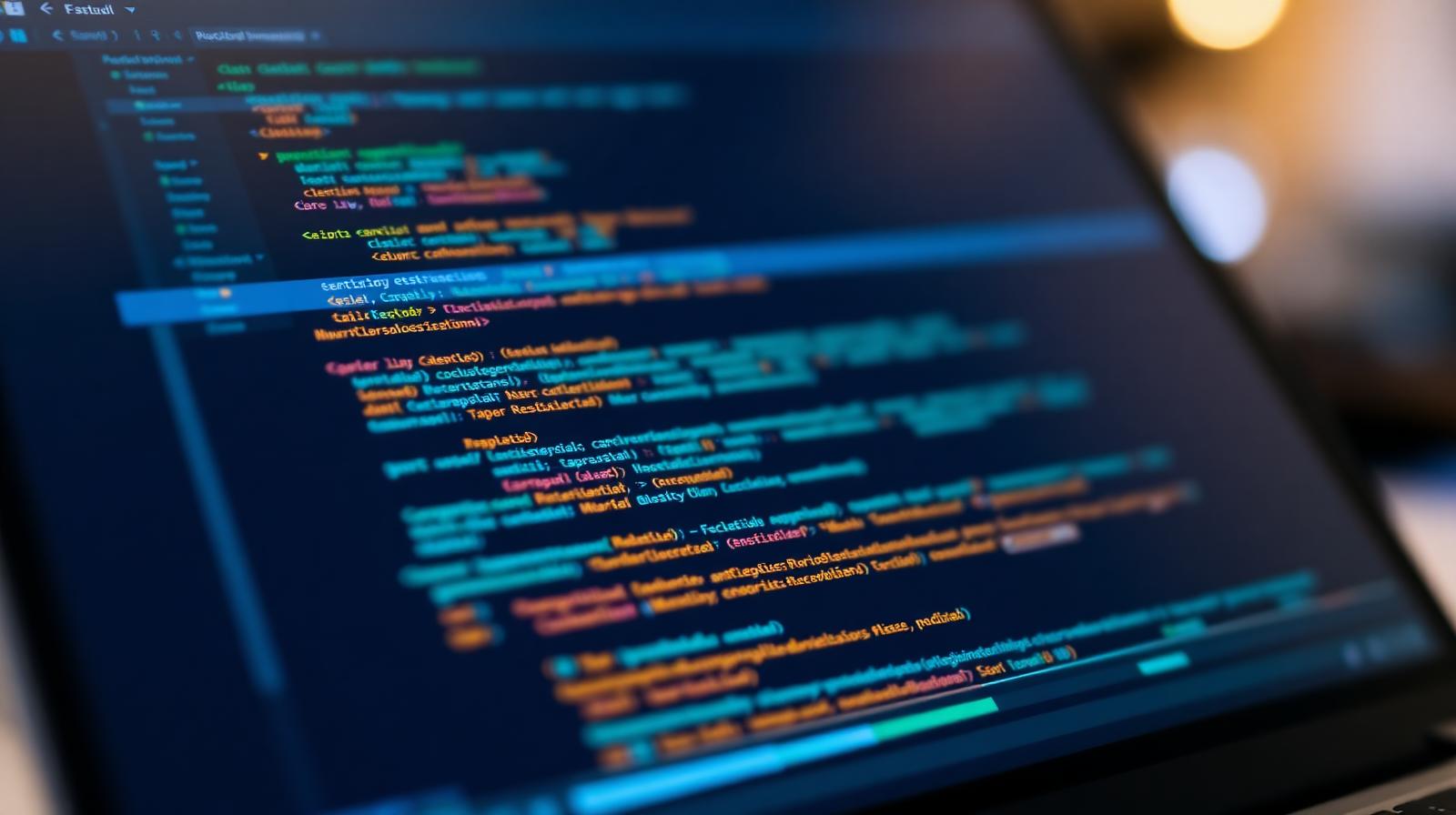 Twee mensen in gesprek aan een tafel met laptop en koffie